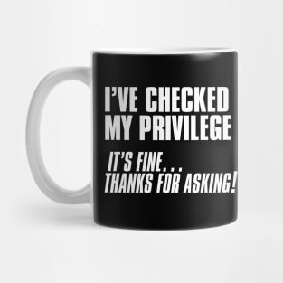 White Privilege Mug